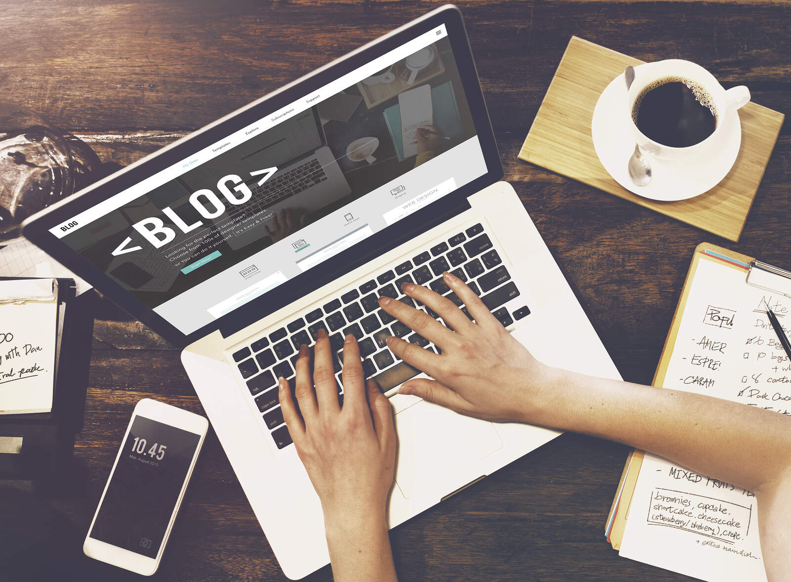 blog blogging homepage social media network concept
